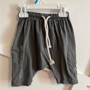 Nui Charcoal Drawstring Cargo Shorts